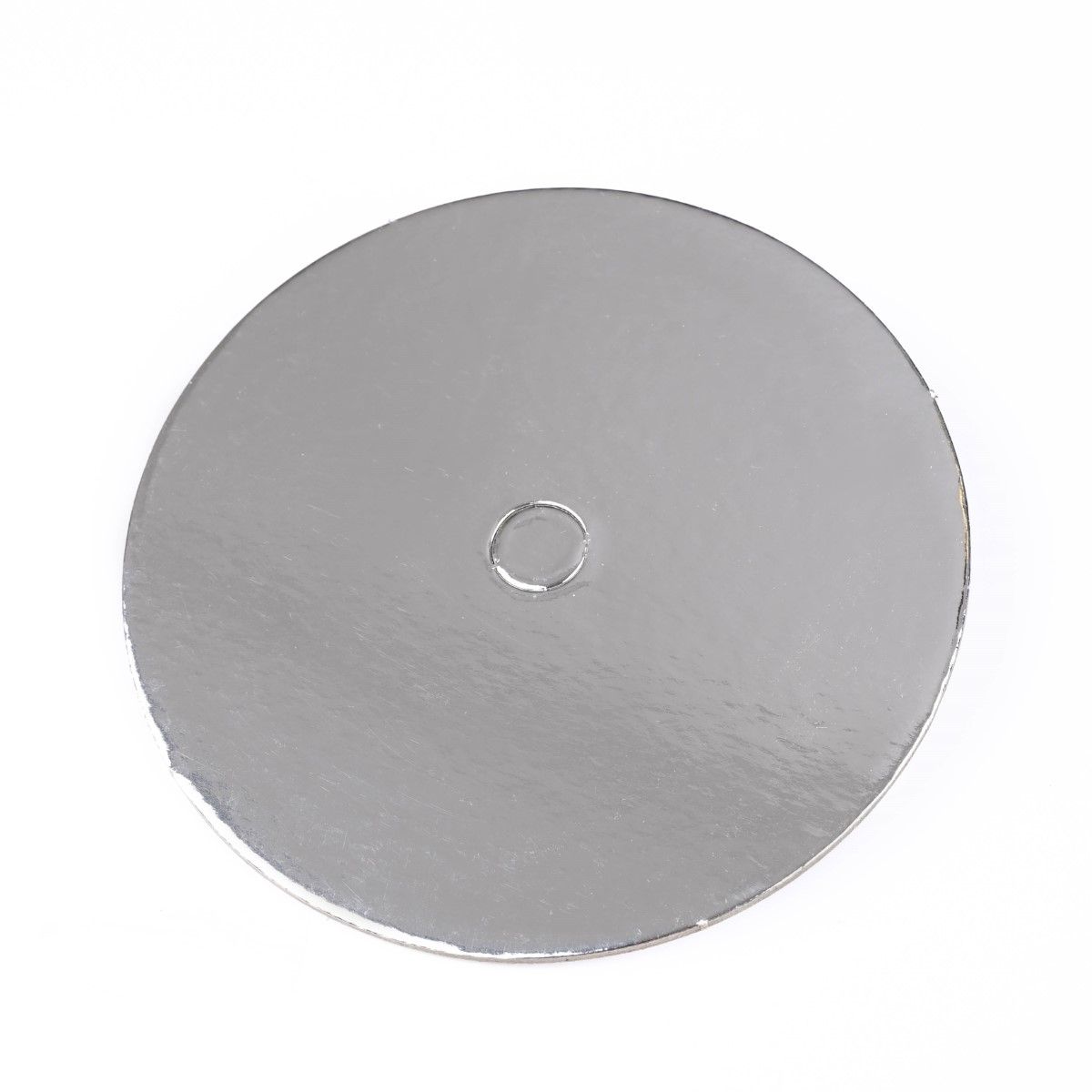 LOYAL Cake card geperforeerd Rond Zilver 20cm pk/10