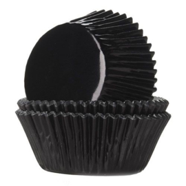 House of Marie baking cups folie zwart-pk24