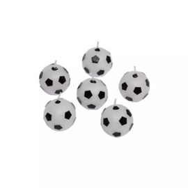 Taartkaarsjes voetbal 6 stuks