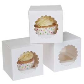 House of Marie cupcake box 1 White (per 3)
