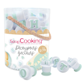 Scrapcooking letters & numbers plunger cutter set/36