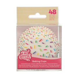 Funcakes baking cups sprinkles pk/48