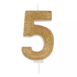 Culpitt verjaardag kaars 5 Goud