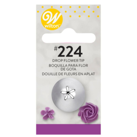 Wilton decorating tip #224 dropflower carded