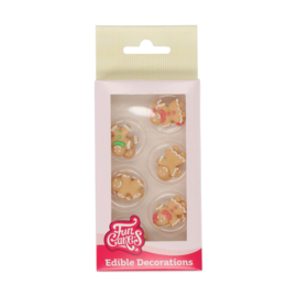 Funcakes suikerdecoratie Gingerbread set/12