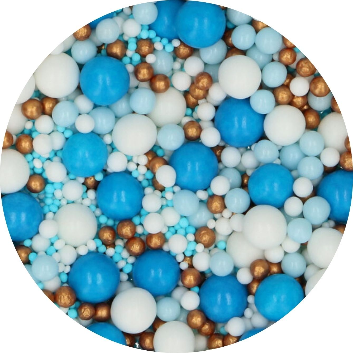 Funcakes Soft pearls mix blue celebration 80g