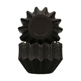 Funcakes Bloom baking cups Zwart pk/48