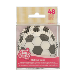 Funcakes baking cups voetbal pk/48