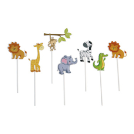 Taarttopper jungle dieren 7st