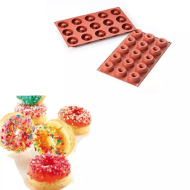 Silikomart siliconen bakvorm Mini Donuts Ø4,5x1,5cm