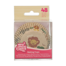 Funcakes baking cups safari animals pk/48