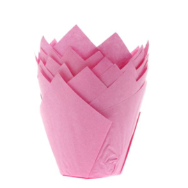 House of Marie muffin cups tulp Roze pk/36