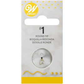 Wilton decorating tip #001 round carded