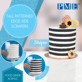 PME tall patterned edge side scraper stripes