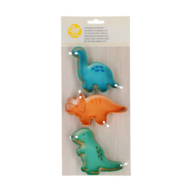 Wilton Dinsaurus Cookie Cutter set 3 stuks