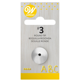 Wilton decorating tip #003 round carded