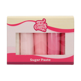 Funcakes Rolfondant multipack pink colour palette 5x100 g