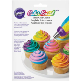 Wilton colorswirl tri-color large coupler