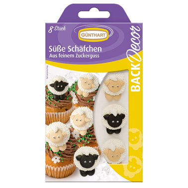 Gunthart suikerdecoratie Schapen 8st