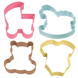 Wilton cookie cutter Baby Theme set/4