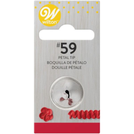 Wilton decorating tip #59 Petal Carded
