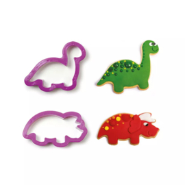 Decora Koekjes uitsteker Set Dino's 2-delig