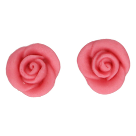 Funcakes marsepein decoratie rozen roze set/6