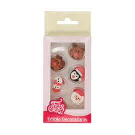 Funcakes suikerdecoratie Kerstmis set/12