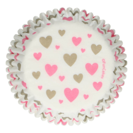 Funcakes baking cups hearts pk/48