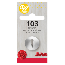 Wilton decorating tip #103 petal carded