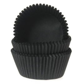 House of Marie mini baking cups Zwart pk/60