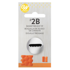 Wilton decorating tip #2B basketweave carded