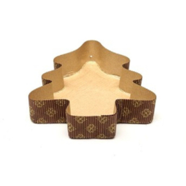 Bakvorm karton kerstboom 16x14x3,5cm per stuk