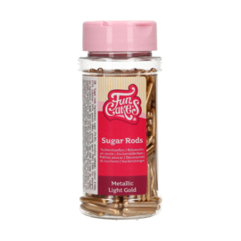 Funcakes metallic sugar rods XL light gold 70 g