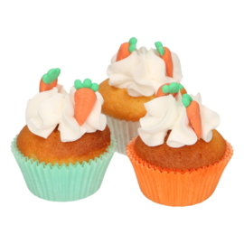 Funcakes suikerdecoratie wortelen set/16