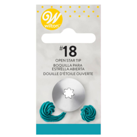 Wilton decorating tip #018 open star carded