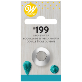 Wilton decorating tip #199 open star carded