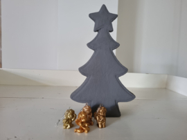 Kerstboom in leisteen betonverf