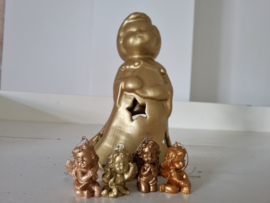 Gouden Engel, met waxinelichtje