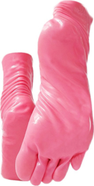 100%  Latex sokken kousen - Roze - voetfetisj voeten fetish - erotisch Rubber sok voet halflang