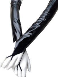 Handschoenen van Datex Zwart  (Mix latex en stof ) Sexy kinky fetish accessoire