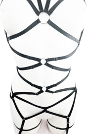 Sexy Erotische bondage Lingerie onesize Dames body Zwart pak