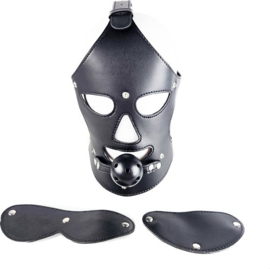 Extreme BDSM Masker - Nep Leer - Met Gag - SM