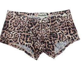 Boxer short - S t/m XXL - Panterprint - Bruin Dun kant gaas stof Ondergoed