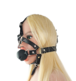 Extreme BDSM Masker - Nep Leer - Met Gag Neus Klem - SM