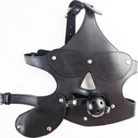 Extreme BDSM Masker - Nep Leer - Met Gag - SM