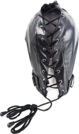 Extreme BDSM Masker - Nep Leer met rits mond ogen dicht - SM