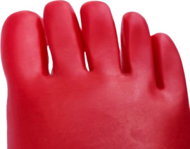 100%  Latex sokken kousen - Rood - voetfetisj voeten fetish - erotisch Rubber sok voet halflang