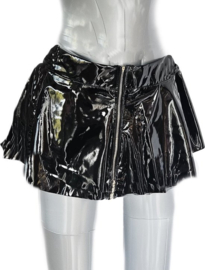 Minirok - XS/S - LATEX en stof Ultra korte rok - - Sexy Erotische dames fetish kleding -