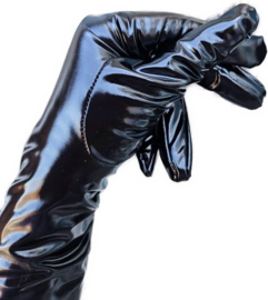 Handschoenen LATEX zwart Sexy fetish erotiek erotische lingerie accessoire - onesize